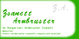 zsanett armbruster business card